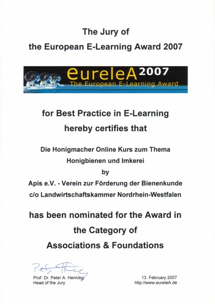 Urkunde eureleA 2007
